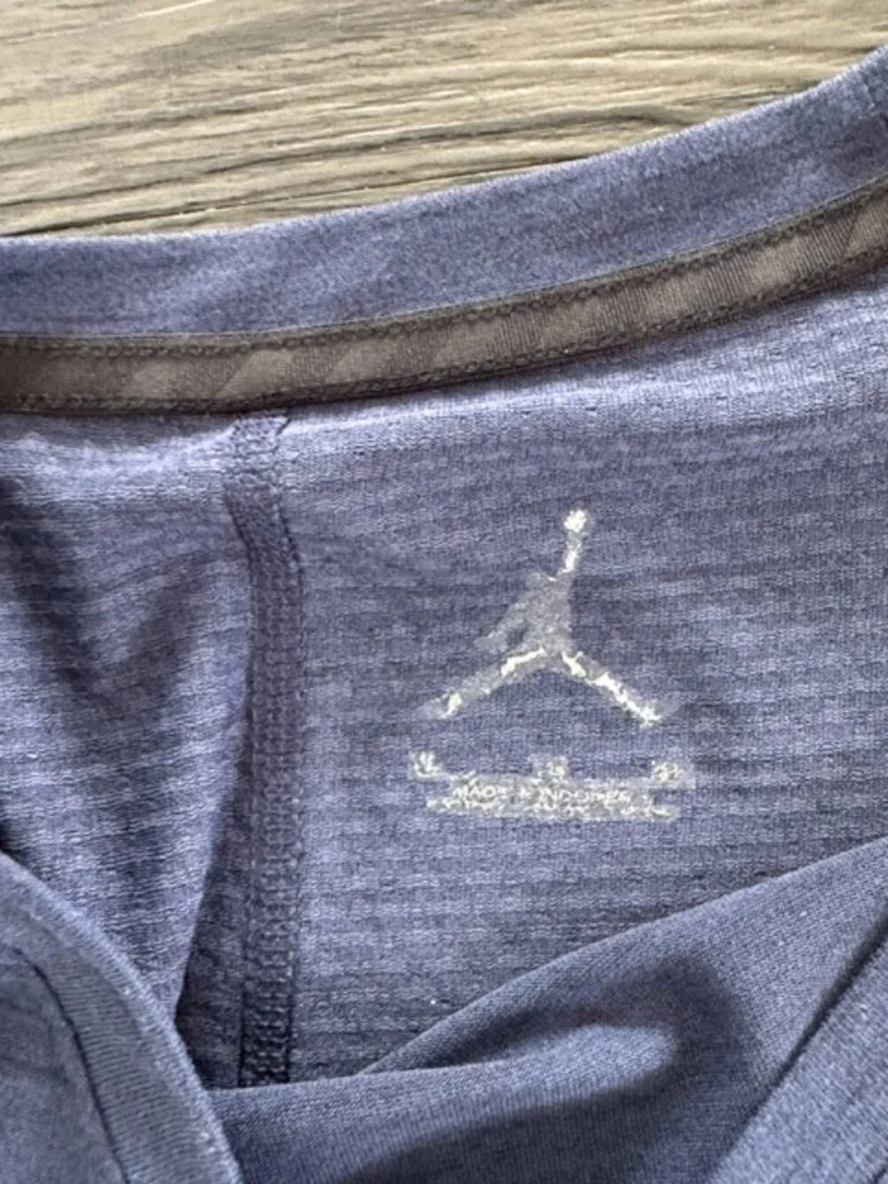 Nike Jordan Brand Michigan Wolverines Long Sleeve Shirt Size XL Blue Dri-Fit